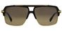 DRX2070 Mach Four - T61 Matte Black 18K Gold D. Brown Black Flash Gradient Polarized