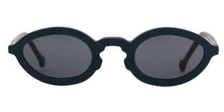 L.a. Eyeworks Ella - T46 Blue Green On Black Matte Blue Lenses